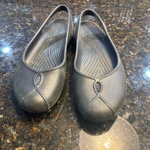 Crocs Olivia II Black Slingback Ballet Flats Womens Size 8 Comfort Slip On Shoes